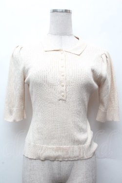 画像1: an another angelus / スモールカラーニットポロ  オフ S-26-04-12-019-CA-TO-AS-ZS