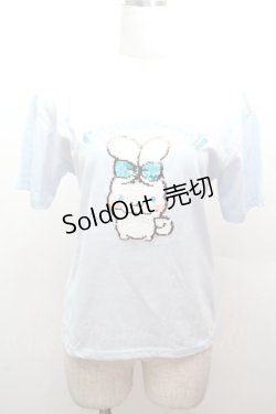 画像1: サンリオ / スパンコールシナモロールTシャツ  サックス S-26-04-12-028-EL-TS-HR-ZS