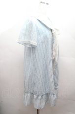 画像2: axes femme / プリントシフォンシャツワンピース  サックス S-26-04-12-029-AX-TS-HR-ZS (2)
