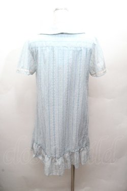 画像3: axes femme / プリントシフォンシャツワンピース  サックス S-26-04-12-029-AX-TS-HR-ZS