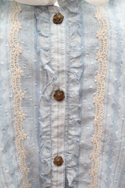 画像4: axes femme / プリントシフォンシャツワンピース  サックス S-26-04-12-029-AX-TS-HR-ZS