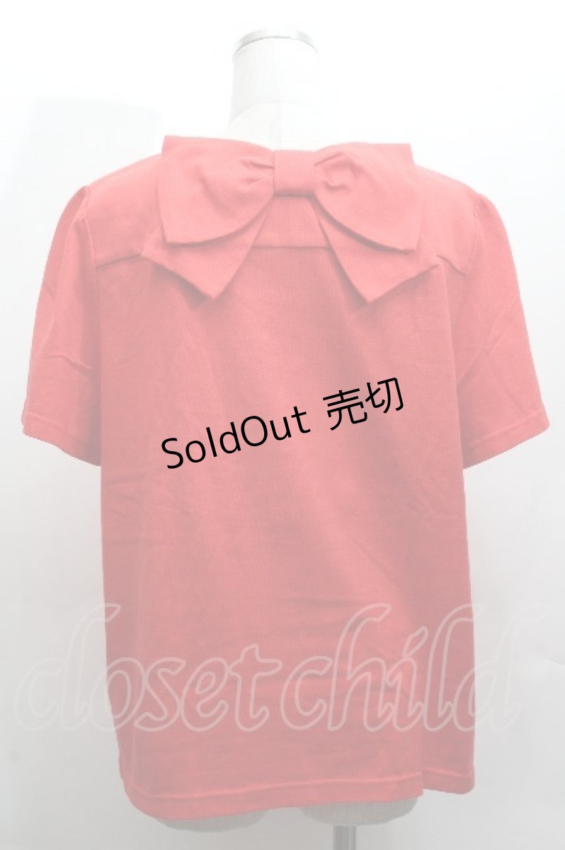 画像2: Franche Lippee / バックリボンカットソー 3L 赤 S-26-04-14-031-LO-TO-HR-ZS (2)