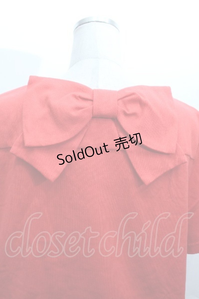 画像3: Franche Lippee / バックリボンカットソー 3L 赤 S-26-04-14-031-LO-TO-HR-ZS (3)
