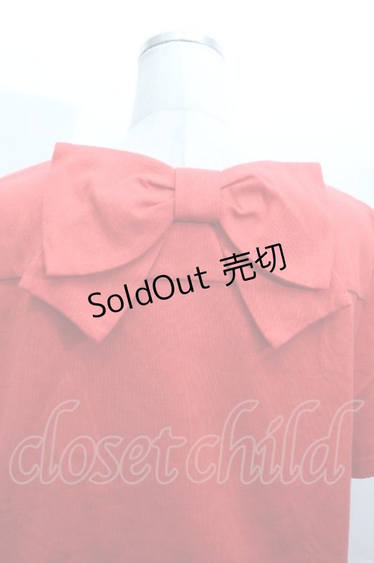 画像3: Franche Lippee / バックリボンカットソー 3L 赤 S-26-04-14-031-LO-TO-HR-ZS (3)