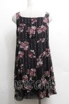 画像2: axes femme / 花柄シフォンチュニック  黒 S-26-04-14-035-AX-TS-HR-ZS (2)