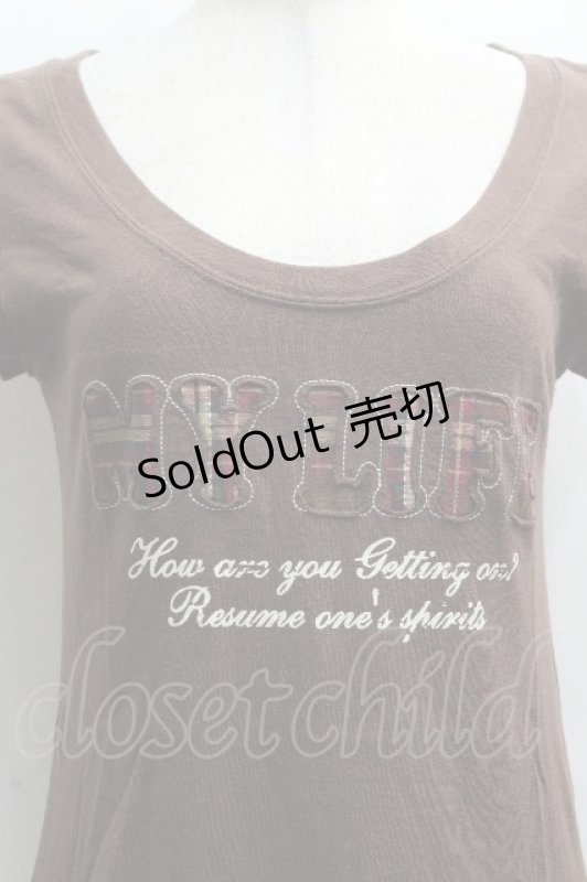 画像3: LIZ LISA / 裾切り替えカットソー 0 ブラウン S-26-04-14-037-LO-BL-TE-ZS (3)