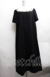 画像1: Franche Lippee / 襟フリルレースワンピース 3L 黒ｘオフ S-26-04-14-041-LO-OP-HR-ZS (1)
