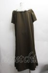 画像2: Franche Lippee / 襟フリルレースワンピース 3L カーキｘオフ S-26-04-14-042-LO-OP-HR-ZS (2)
