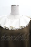 画像3: Franche Lippee / 襟フリルレースワンピース 3L カーキｘオフ S-26-04-14-042-LO-OP-HR-ZS (3)