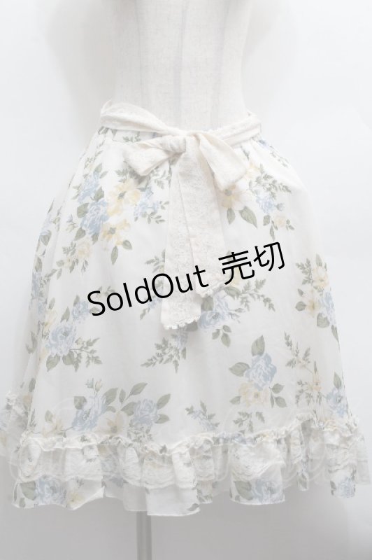 画像1: axes femme / フラワーシフォンフレアスカート  オフ S-26-04-14-050-AX-SK-AS-ZS (1)