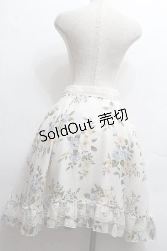 画像2: axes femme / フラワーシフォンフレアスカート  オフ S-26-04-14-050-AX-SK-AS-ZS (2)