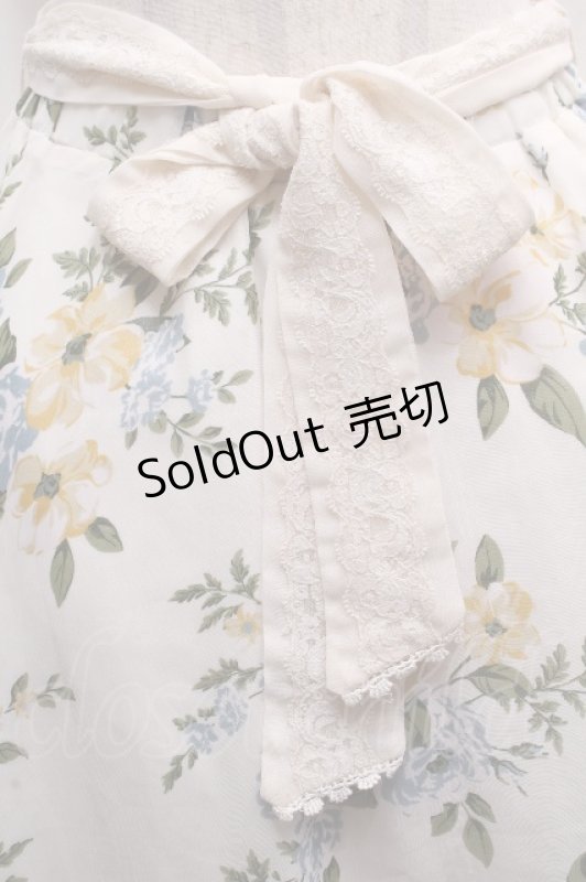 画像3: axes femme / フラワーシフォンフレアスカート  オフ S-26-04-14-050-AX-SK-AS-ZS (3)