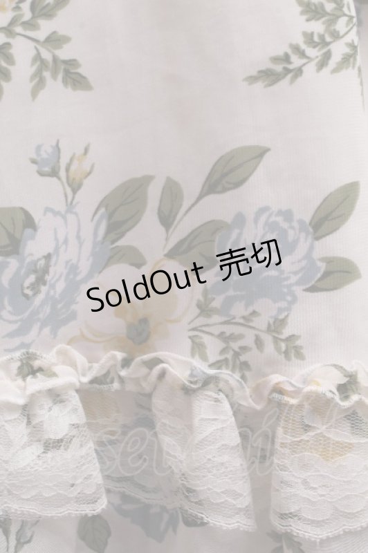 画像4: axes femme / フラワーシフォンフレアスカート  オフ S-26-04-14-050-AX-SK-AS-ZS (4)