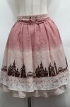 画像1: axes femme / グラデーションお城柄スカート  ピンク S-26-04-14-051-AX-SK-HR-ZS (1)