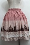 画像2: axes femme / グラデーションお城柄スカート  ピンク S-26-04-14-051-AX-SK-HR-ZS (2)