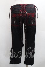 画像2: TRIPP NYC / 裾カットパンツ 0 黒ｘ赤 S-26-04-14-057-PU-PA-HR-ZS (2)