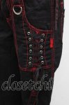 画像3: TRIPP NYC / 裾カットパンツ 0 黒ｘ赤 S-26-04-14-057-PU-PA-HR-ZS (3)