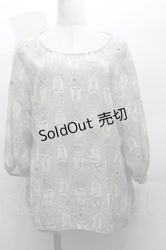 画像1: Franche Lippee / Fortuneブラウス 3L グレー S-26-04-14-009-LO-ZA-HR-ZS (1)