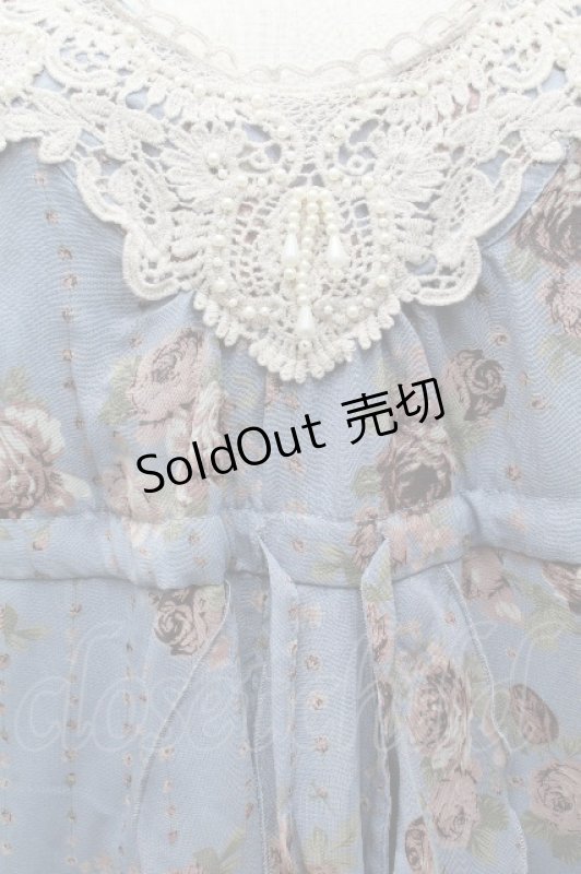 画像3: axes femme / スリットバルーンチュニック  ブルー S-26-04-14-020-AX-OP-HR-ZS (3)