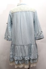 画像2: axes femme / 刺繍入りワンピース  サックス S-26-04-14-021-AX-OP-HR-ZS (2)