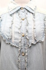 画像3: axes femme / 刺繍入りワンピース  サックス S-26-04-14-021-AX-OP-HR-ZS (3)