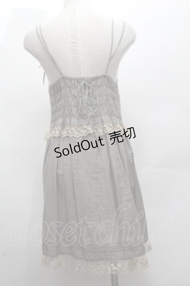 画像2: axes femme / レースキャミチュニック  カーキ S-26-04-14-023-AX-OP-HR-ZS (2)