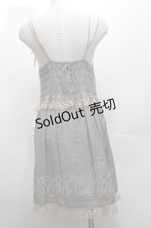 画像2: axes femme / レースキャミチュニック  カーキ S-26-04-14-023-AX-OP-HR-ZS (2)