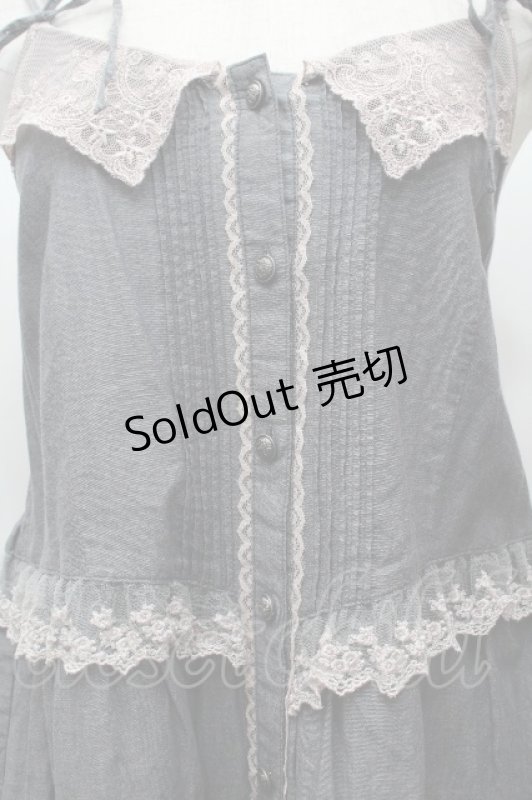 画像3: axes femme / レースキャミチュニック  グレー S-26-04-14-024-AX-OP-HR-ZS (3)