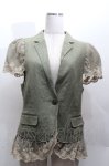 画像1: axes femme / レースベスト  カーキ S-26-04-14-025-AX-BL-HR-ZS (1)