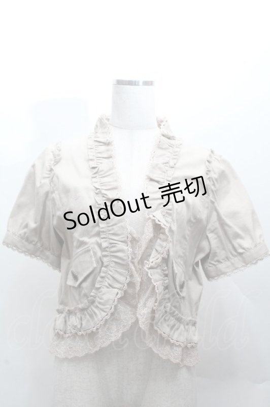 画像1: axes femme / レース半袖ジャケット  ベージュ S-26-04-14-027-AX-TO-HR-ZS (1)