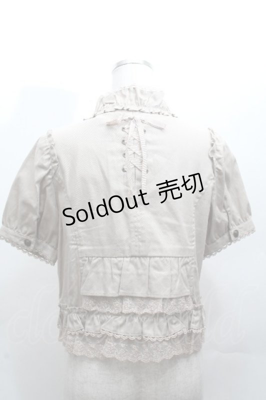 画像2: axes femme / レース半袖ジャケット  ベージュ S-26-04-14-027-AX-TO-HR-ZS (2)