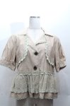 画像1: axes femme / レースMiXワークジャケット  ベージュ S-26-04-14-028-AX-TO-HR-ZS (1)