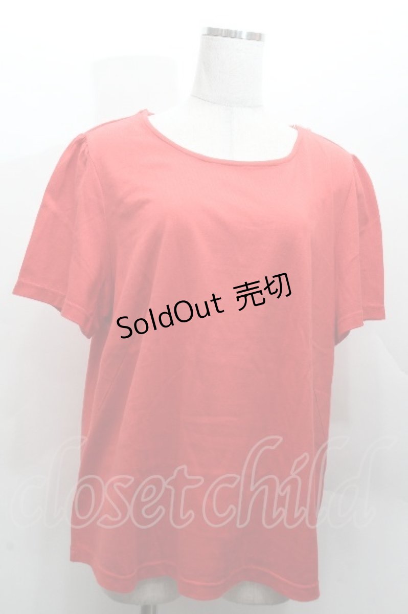 画像1: Franche Lippee / バックリボンカットソー 3L 赤 S-26-04-14-031-LO-TO-HR-ZS (1)