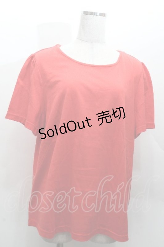 画像1: Franche Lippee / バックリボンカットソー 3L 赤 S-26-04-14-031-LO-TO-HR-ZS (1)