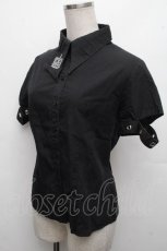 画像3: PEACE NOW / 王冠刺繍半袖シャツ  黒 S-26-04-15-032-PU-TS-HR-ZS (3)