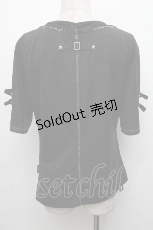 画像2: Ozz Croce / プリントメッシュシアートップス  黒 S-26-04-15-033-OO-TO-HR-ZS (2)