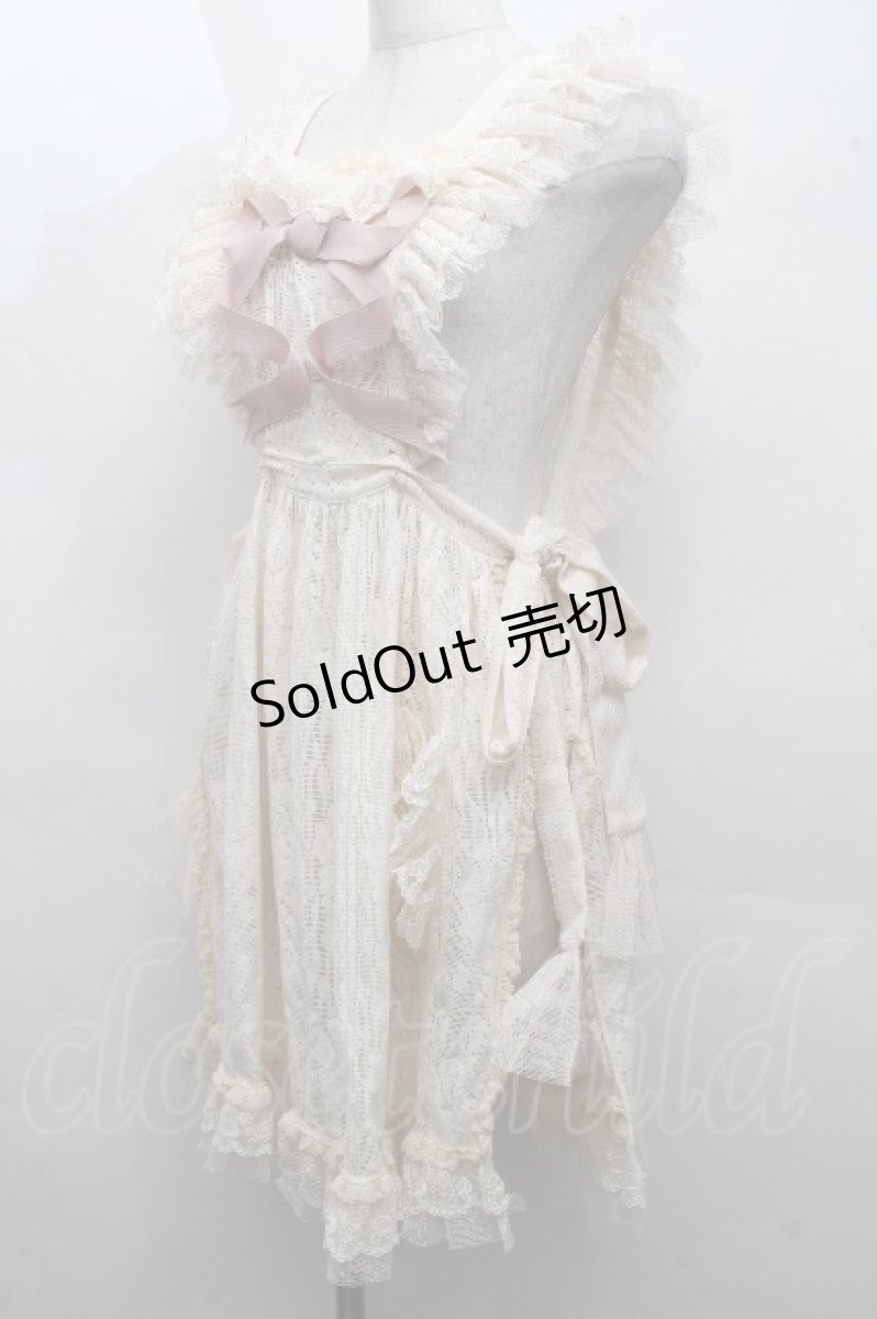 画像3: Hoshibako Works / 【Fashion Show】フローレンス・ブーケ　シュクレリボンエプロン  キナリ S-26-04-15-035-LO-OP-HR-ZS (3)