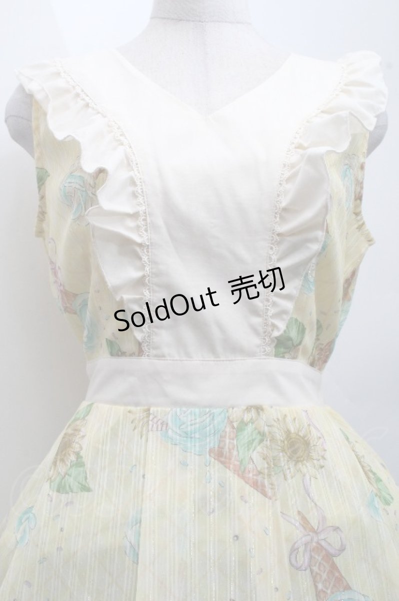 画像3: axes femme POETIQUE / ヒマワリ&アイスサマーワンピース  イエロー S-26-04-15-037-AX-OP-HR-ZS (3)