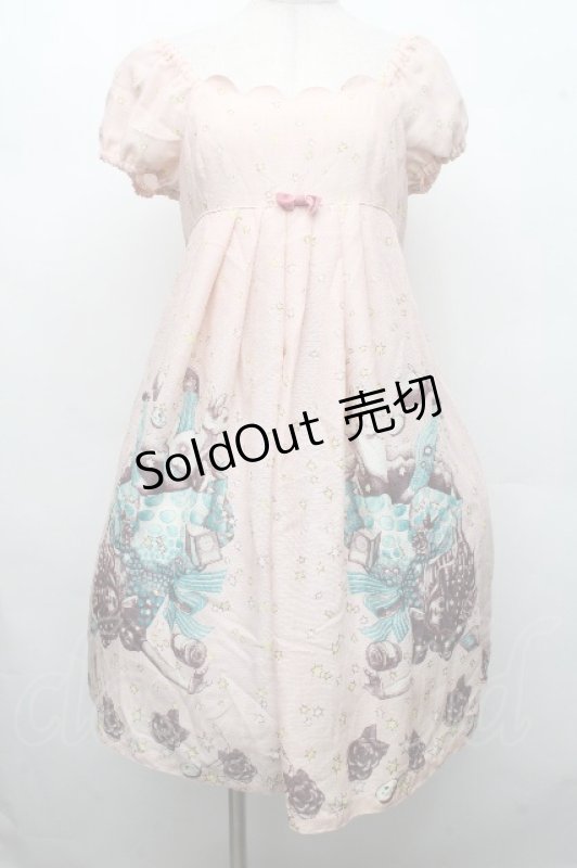 画像1: Emily Temple cute / ワンダーランドプリントワンピース  ピンク S-26-04-15-041-ET-OP-HR-ZS (1)