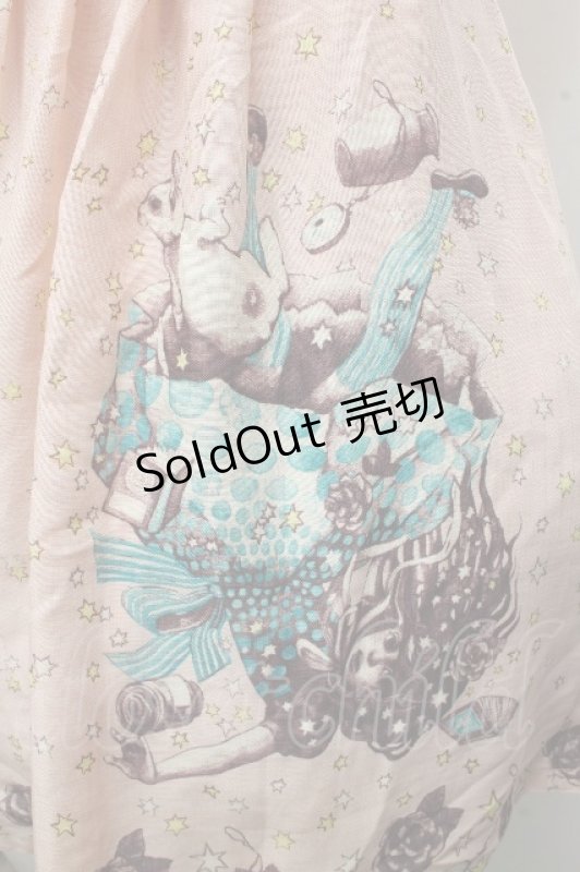 画像3: Emily Temple cute / ワンダーランドプリントワンピース  ピンク S-26-04-15-041-ET-OP-HR-ZS (3)