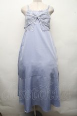 画像1: axes femme / ビッグレースリボンキャミワンピース  サックス S-26-04-15-046-AX-OP-HR-ZS (1)