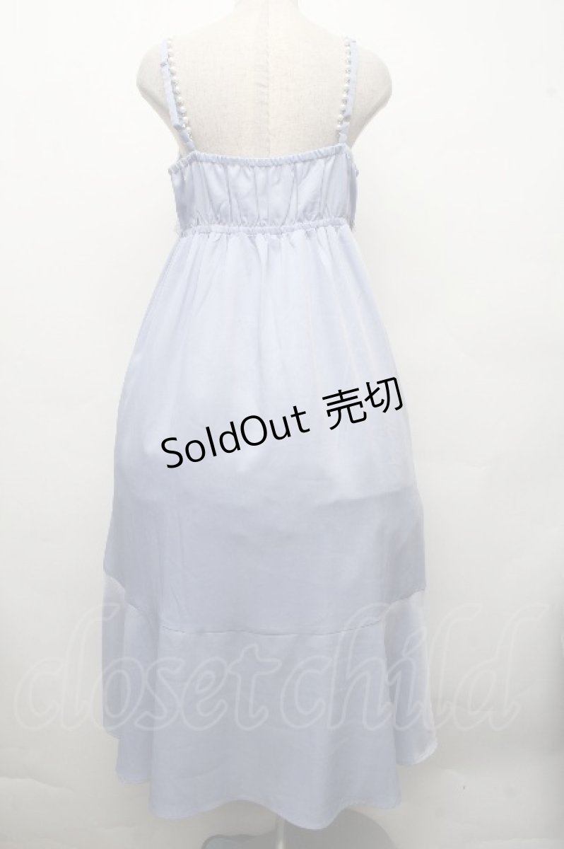 画像2: axes femme / ビッグレースリボンキャミワンピース  サックス S-26-04-15-046-AX-OP-HR-ZS (2)