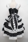 画像2: BABY,THE STARS SHINE BRIGHT / エリザベスジャンパースカート  黒ｘ白 S-26-04-15-054-BA-OP-AS-ZS (2)