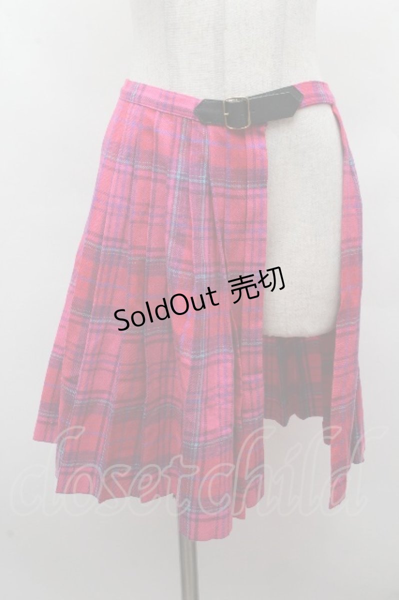 画像1: Jane Marple / タータンチェック巻きスカート  ピンク S-26-04-15-060-JM-SK-AS-ZS (1)