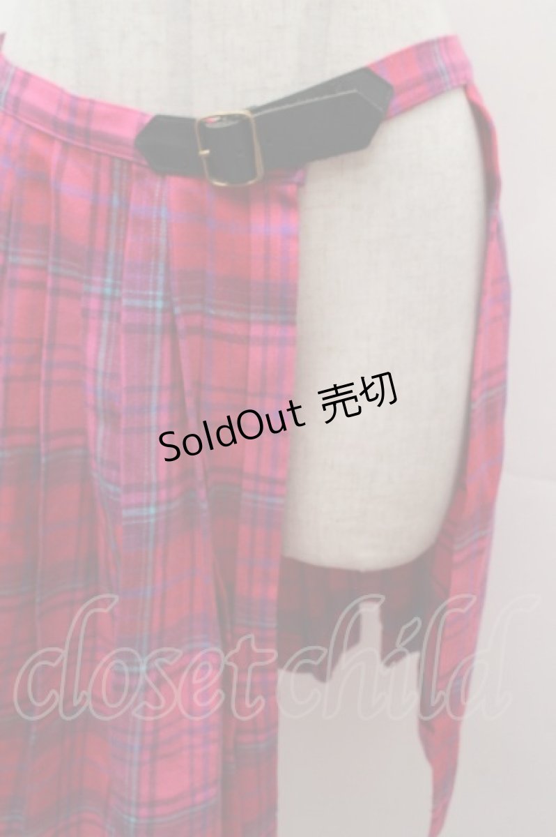 画像4: Jane Marple / タータンチェック巻きスカート  ピンク S-26-04-15-060-JM-SK-AS-ZS (4)