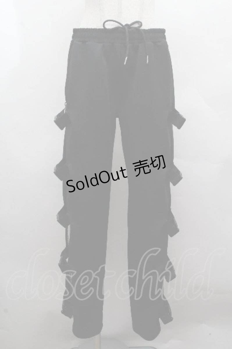 画像1: REFLEM / サイドZIPバックルベルトパンツ  黒 S-26-04-15-063-PU-PA-HR-ZS (1)