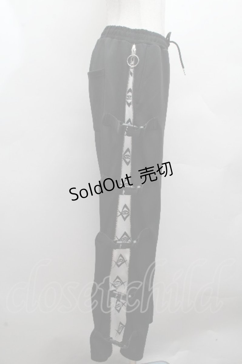 画像2: REFLEM / サイドZIPバックルベルトパンツ  黒 S-26-04-15-063-PU-PA-HR-ZS (2)
