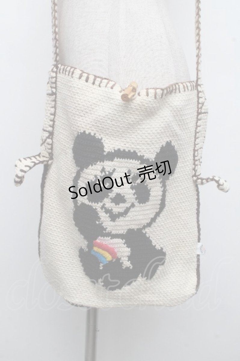 画像2: HYSTERIC GLAMOUR / パンダマニアニットショルダーバッグ  オフｘブラウン S-26-04-15-007-PU-BG-AS-ZS (2)
