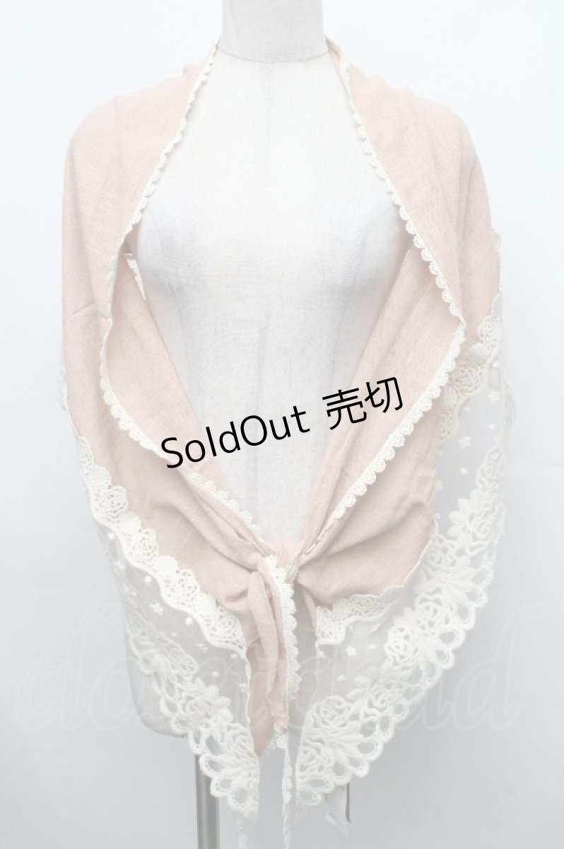 画像1: axes femme / バラレースストール  アワピンク S-26-04-15-015-AX-ZA-HR-ZS (1)