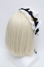 画像2: BABY,THE STARS SHINE BRIGHT / Lydiaレースヘッドドレス  白×黒 S-26-04-15-002-BA-AC-TE-ZS (2)